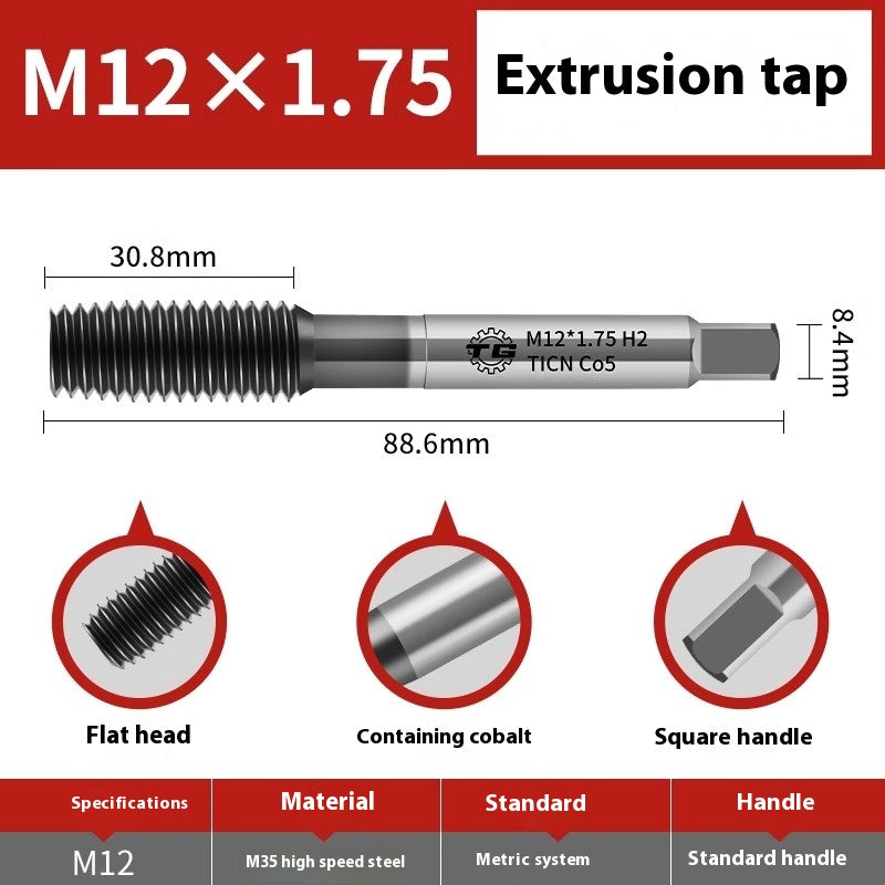 1100-6542 Titanium Plated Cobalt Extruded Tap Extruded Tapping Machined Chipless Tapping M3M4M6M8M10M12 Shandong Denso Pricision Tools Co.,Ltd.